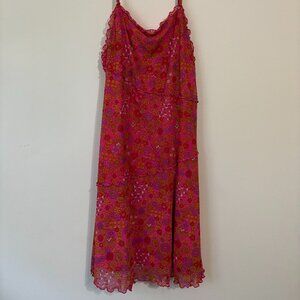 Wild Fable Women's Pink and Orange Dress